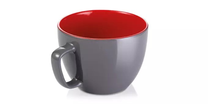 Extragroße Tasse CREMA SHINE, grau