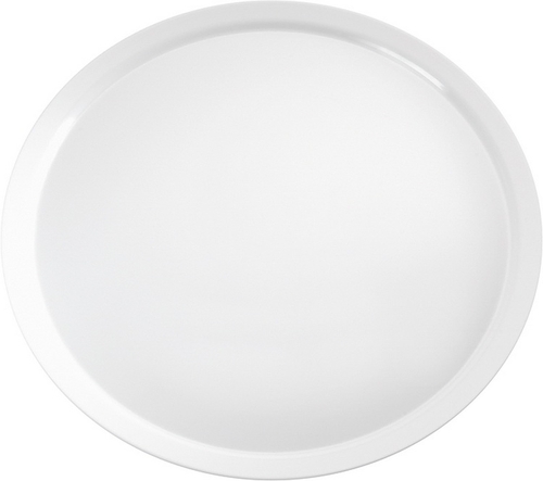 Tablett -PURE- Ø 51 cm, H: 2,5 cm Melamin, weiß spülmaschinengeeignet stapelbar nicht mikrowellengeeignet keine direkte Hitze