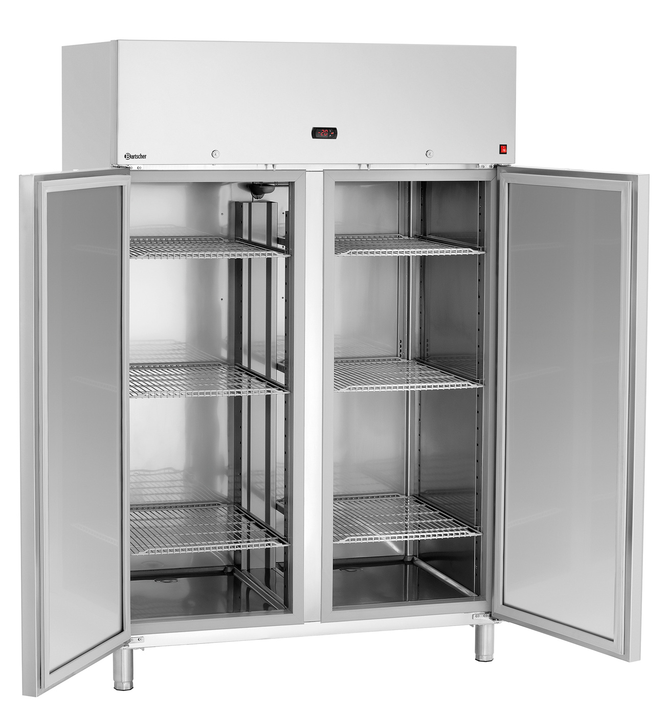Bartscher Tiefkühlschrank 1400 GN211 | Breite Zwischenablage: 530 mm | Maße: 132 x 85,5 x 2050 cm. Gewicht: 191 kg