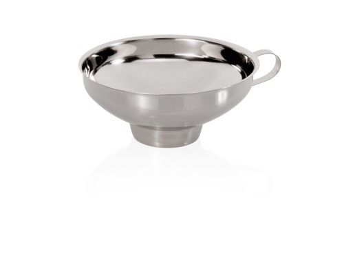 Trichter. Durchlauf Ø 5,5 cm. Chromnickelstahl. mit Seitengriff.