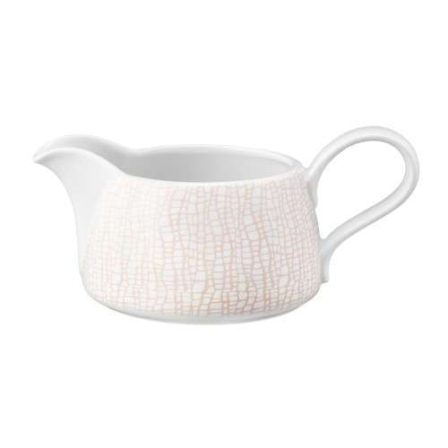 Seltmann Sauciere 0,60 l, rund, Form: Life, Dekor: 25673 Fashion posh rose, hohe Kantenschlagfestigkeit, Made in Germany