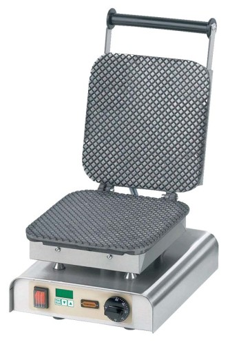 NEUMÄRKER Waffeleisen Eis I mit Digitaltimer, Backplatten Grauguss 310x340x250 mm
