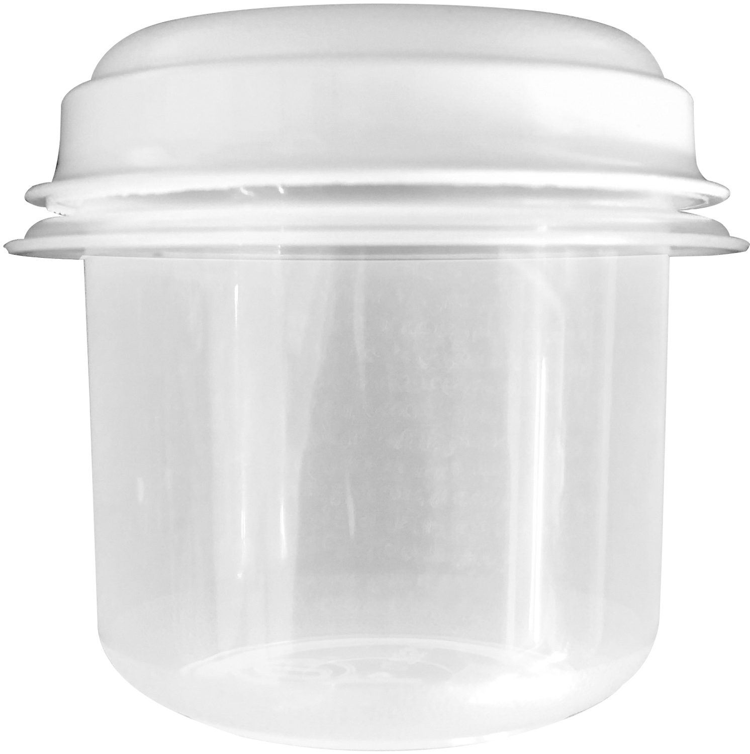 Rückstellprobenbecher mit Deckel, Inhalt: 125 ml, Höhe 68 mm, Ø 60 mm, aus Polypropylen, hitze- und gefrierstabil