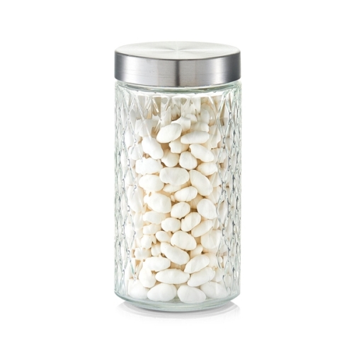 Zeller Vorratsglas Raute 1500ml m. Metalldeckel Ø11x22 cm