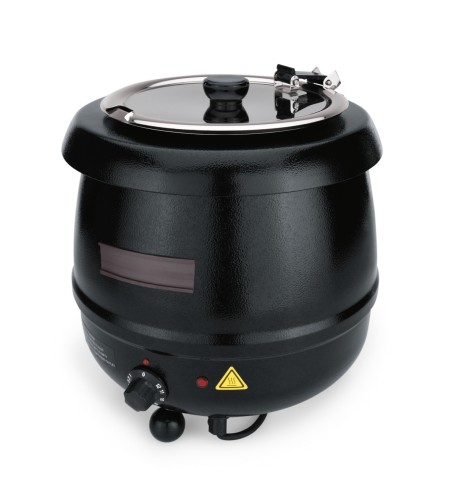 Elektro Suppentopf. Stahlblech, lackiert. mit Regelthermostat und herausnehmbarem Einsatz