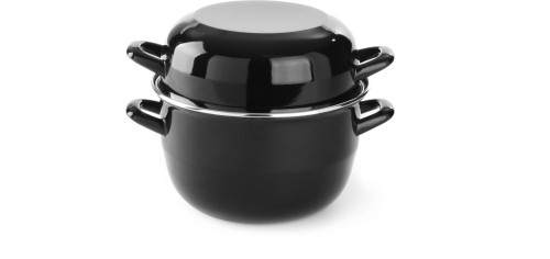 HENDI Muscheltopf Emailliert - mit Deckel - 1,6 max. Inhalt in Kg. (ca.) - 3,0 Liter Ø200 mm