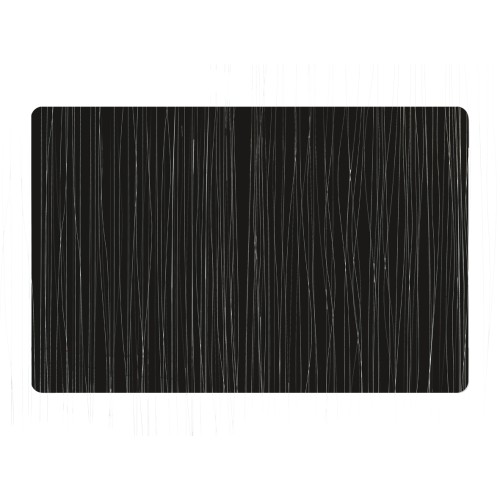 Platzset, PET mit Edelstahl-Folie, 43,5x28,5 cm. Farbe: schwarz. Prädikat ästhetisch unbedingt wertvoll! Das Platzset in seiner eleganten