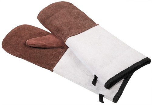 Lederhandschuhe Fäustlinge aus feinem Spaltleder, Innenfutter ganz aus Baumwolle Länge: 46 cm, Breite: 20 cm [Preis je Paar.]