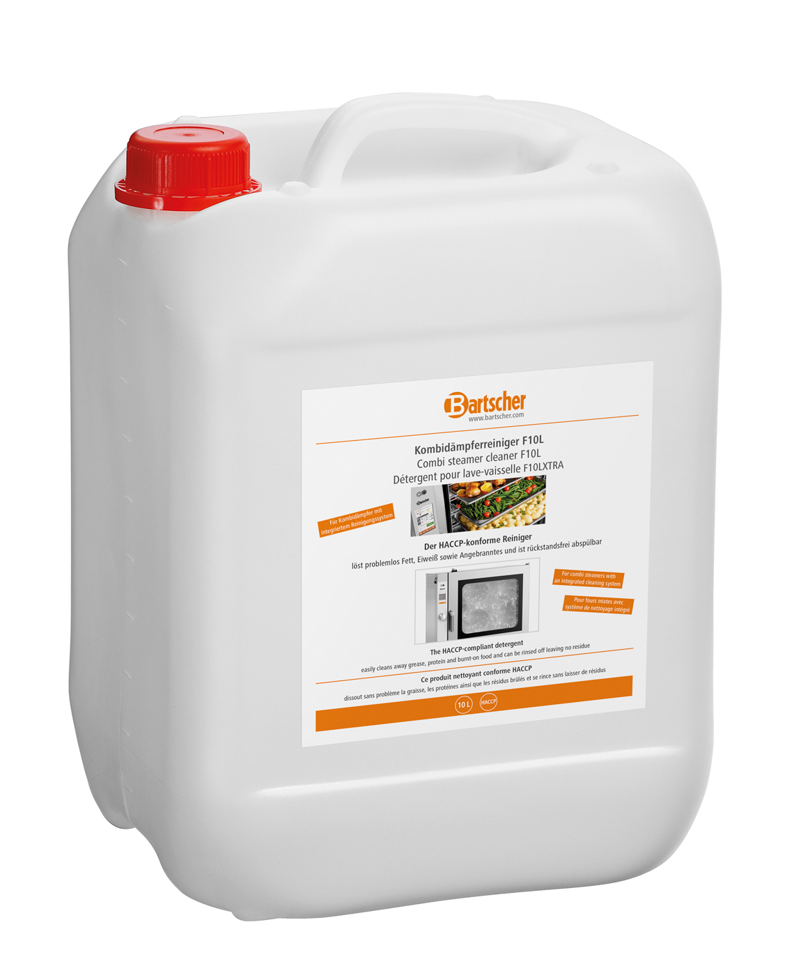 Bartscher Kombidämpferreiniger F10L |HACCP-konform: Ja | Maße: 23 x 20 x 31,5 cm.Gewicht: 11,5 kg