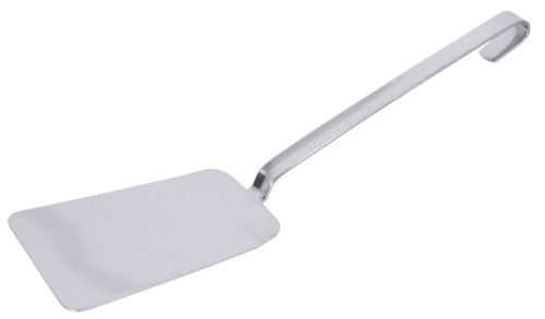 Kippbratpfannenschaufel aus Edelstahl 18/10, hochglänzend, fugenlos, schwere Qualität Schaufelmaß: 18 cm x 14 cm, Stiellänge: 28 cm