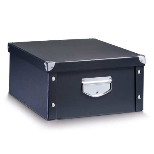 Zeller Aufbewahrungsbox, Pappe, schwarz