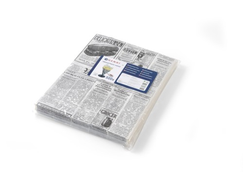 HENDI Fettresistendes Papier - Farbe: Zeitungsdruck - 200x250 mm