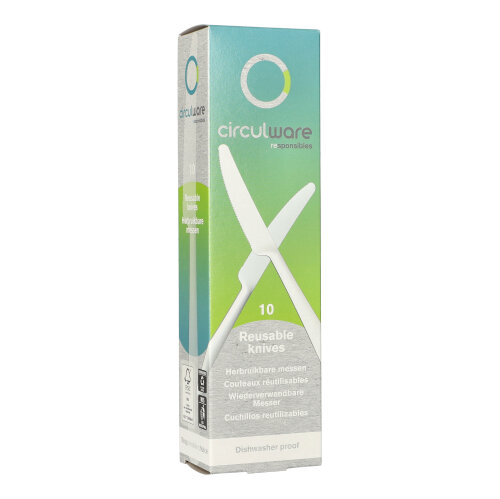 10 "Circulware by Haval" Messer PP-MF 19,7 cm weiss "Gaia" extra stabil von Circulware by Haval