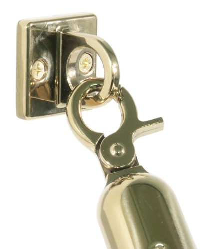 Wandhaken, goldfarben, passend zu Absperrpfosten, gold goldfarben beschichteter Stahl, mit kugelförmigem Kopf, mit schwerer