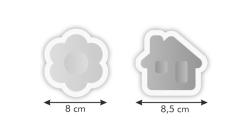 Universelle Ausstechform DELICIA KIDS, blume, haus