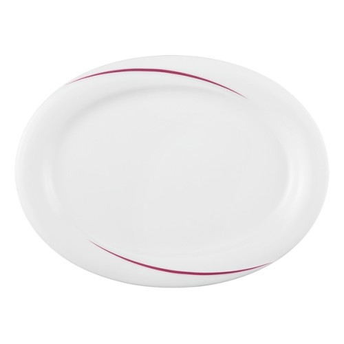 Seltmann Platte oval 28 cm, Form: Laguna, Dekor: 34622 bordeaux Flanken