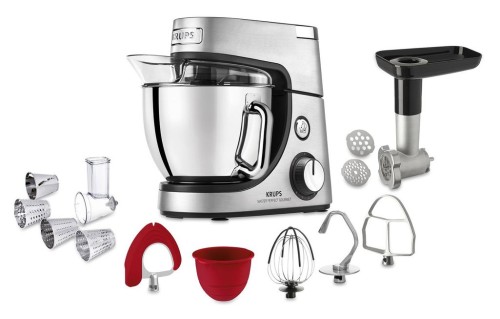 Krups Küchenmaschine Master Perfect Gourmet, 1.100 W, 4,6 Liter Edelstahlschüssel, 8 Geschwindigkeiten