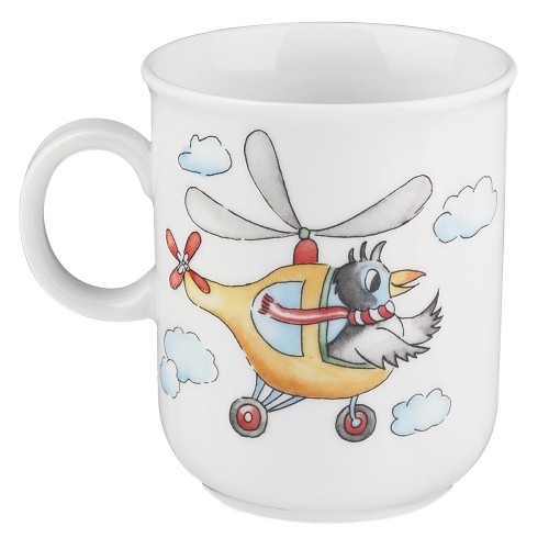 Seltmann Becher mit Henkel 0,25 l, rund, Form: Compact, Dekor: 25178 Flinke Flitzer, hohe Kantenschlagfestigkeit, Made in Germany