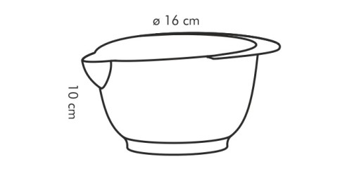 Melamine-Schüssel DEL. Ø 16cm, 1.0l, braun