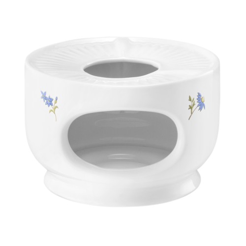 Seltmann Stövchen 1069 klein, rund, Form: Community, Dekor: 57391 Streublume, hohe Kantenschlagfestigkeit, Made in Germany