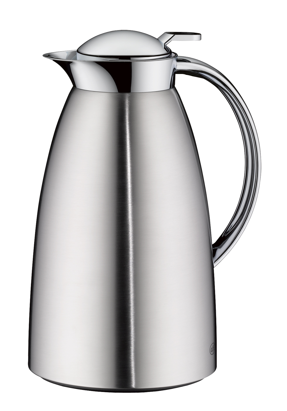 Isolierkanne Gusto stainless steel mat 1,0 l; Tisch Accessoire by Martin Hauenstein; hochwertiger Edelstahl mit Hartglaseinsatz