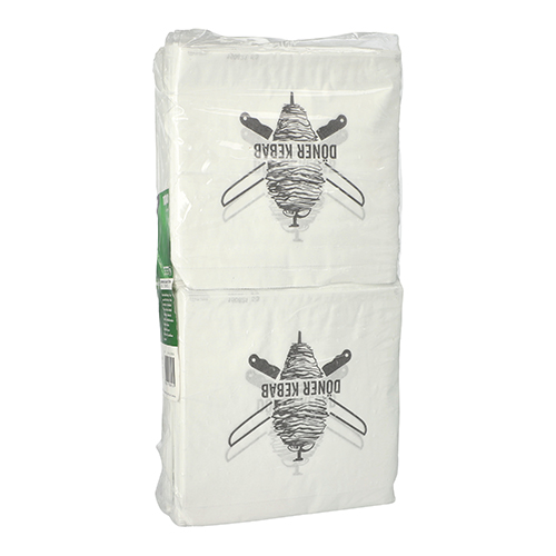 1000 Döner-Kebab-Tüten 16 cm x 16 cm weiss von PAPSTAR