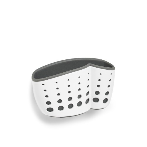 Spülbecken-Organizer, Kunststoff, weiß/grau. Länge: 150 mm. Breite: 55 mm. Höhe: 85 mm