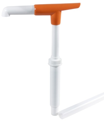 Pumpenaufsatz Dosierer bewegt sich mit Pumpenhub, hohe Kraftübertragung bei zähen Flüssigkeiten, lebensmittelgeeignet,