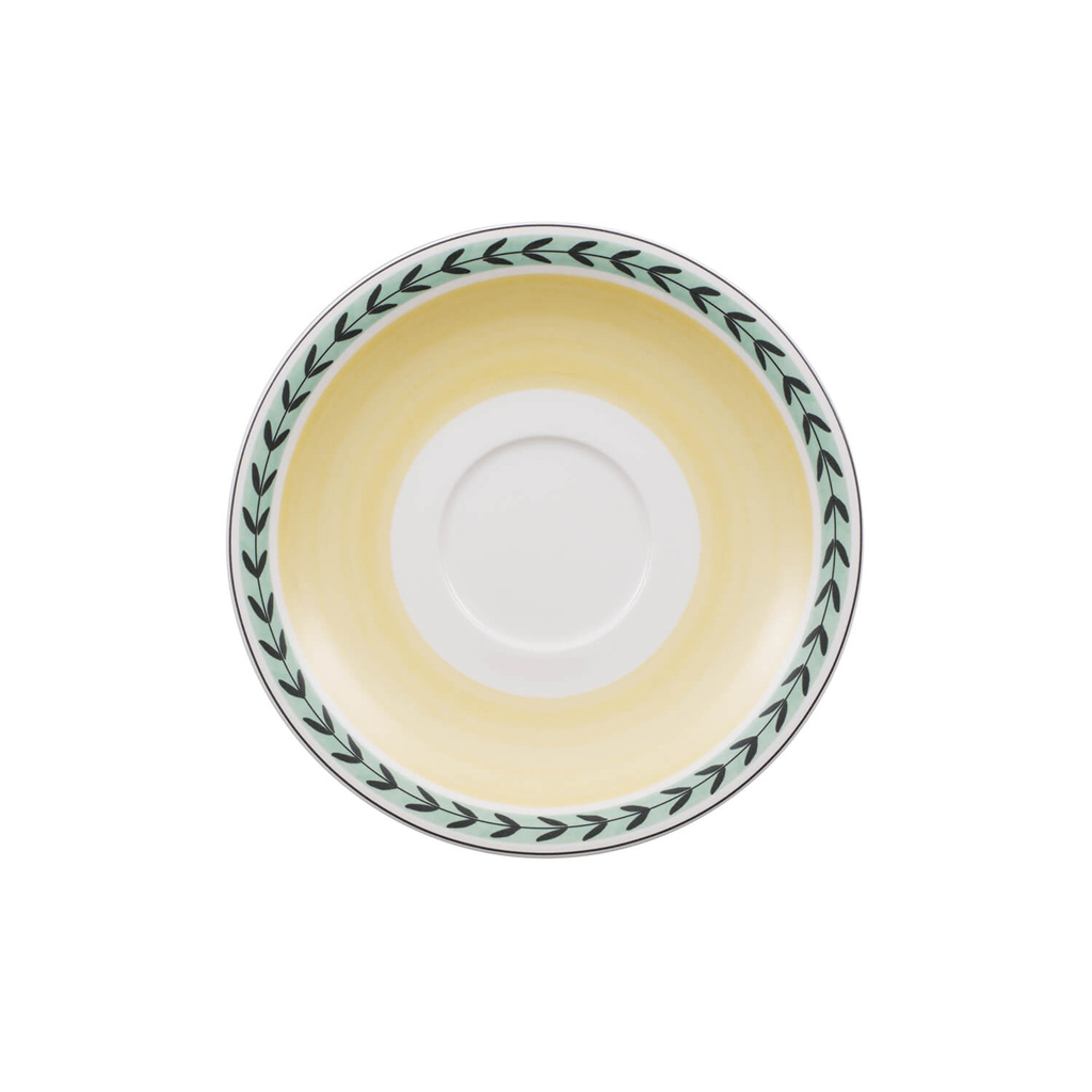 Villeroy und Boch Café au lait Untertasse XL - Maße: 19,5 x 19,5 x 2,9 cm / Ser.: Charm & Breakfast French Garden