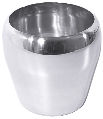 Eiseimer aus Edelstahl, hochglänzend, schwere Qualität, ideal auch als Tischabfallbehälter Volumen: 1,1 l, Durchmesser