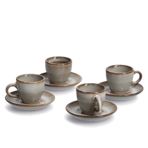 Espresso-Set, 8-tlg., Keramik, beige. Ø: 60 mm. .