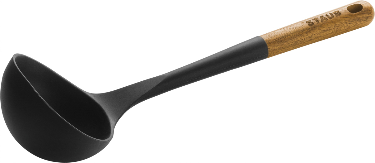 Suppenkelle, 31 cm, Schwarz, Silikon, Serie: (no series Staub). Marke: Staub