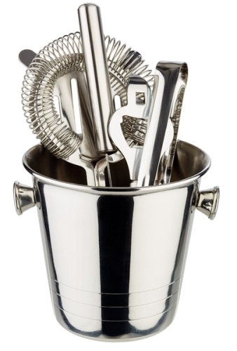 Mini-Eiseimer / -Sektkühler Ø 10,5 cm, H: 10 cm Edelstahl Volumen: 0,5 Liter spülmaschinengeeignet stapelbar