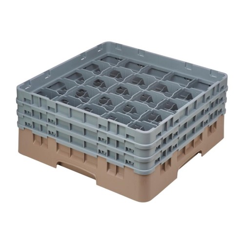 Cambro Gläserspülkorb beige mit 25 Fächern max Glashöhe 17,4cm. Dieser Gläserspülkorb bietet optimalen Schutz für Ihre