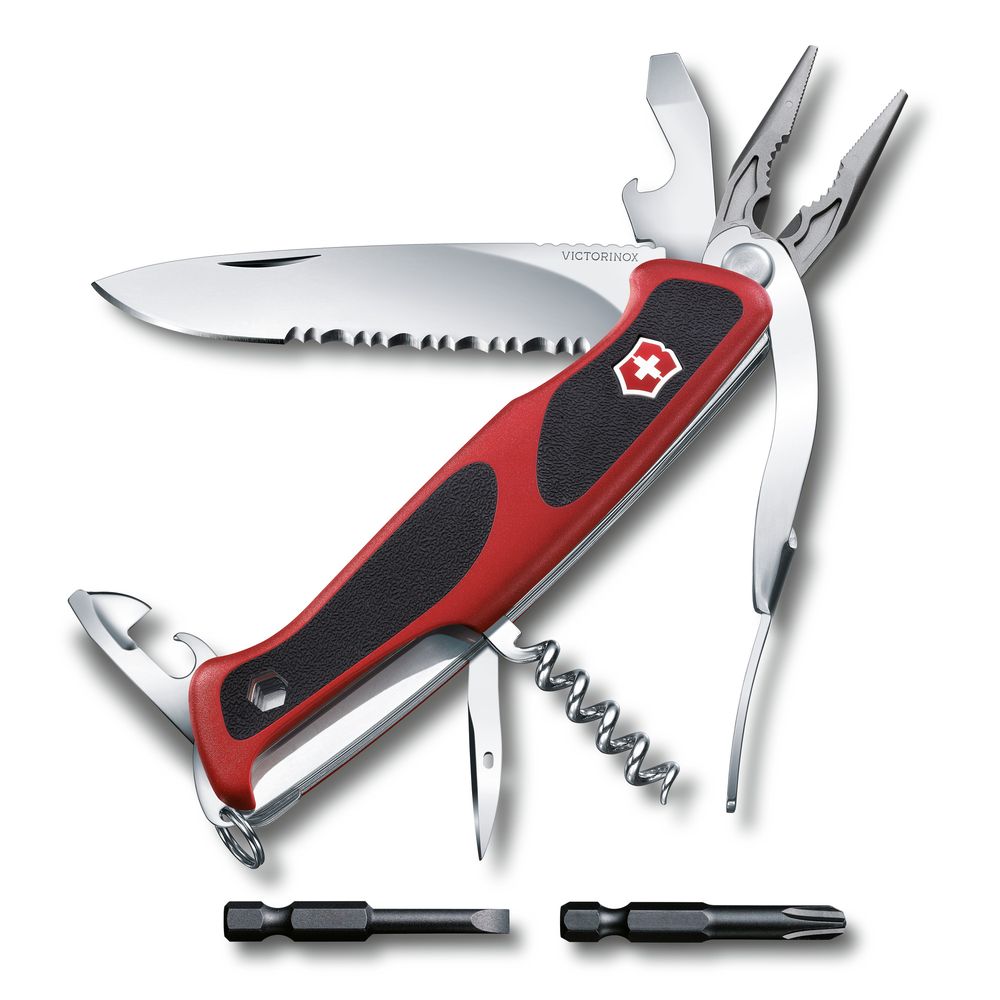 Victorinox RangerGrip 174 Handyman, 130mm, TASCHENMESSERhalen,rot/schwarz