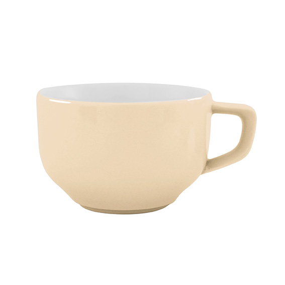 Obertasse 0,18 l - Form: Baristar - Dekor 68568, beige - aus Porzellan. Hersteller: Eschenbach., "Made in Germany".
