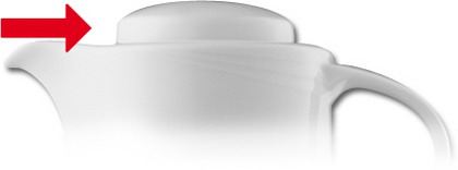 Deckel zu Kaffeekanne mit Inhalt 0,33 ltr - Form DUAL - uni weiß