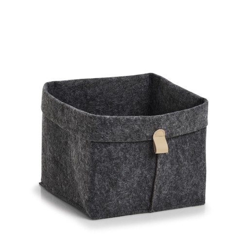 Aufbewahrungskorb, Filz, anthrazit. Länge: 240 mm. Breite: 240 mm. Höhe: 250 mm