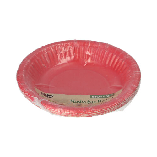 6 Schalen, Pappe rund Ø 19 cm · 3 cm rot von PAPSTAR