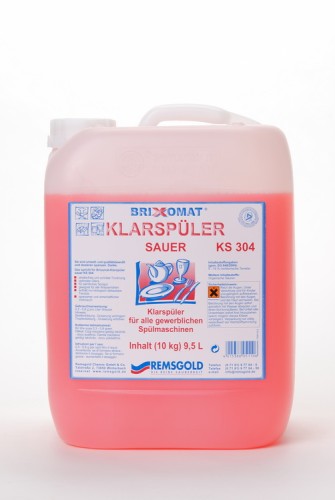 Brixomat-Klarspüler sauer KS 30410kg Universell einsetzbarer Klarspüler! streifenfreie Trocknung v. Porzellan+Gla