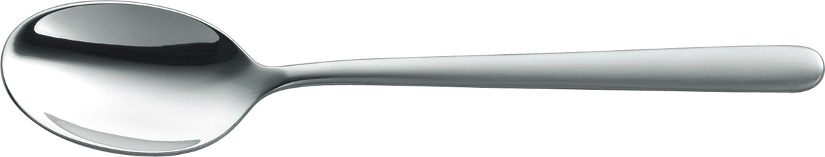 Kaffeelöffel, no-color, mattiert, 14 cm, Serie: Chiaro. Marke: BSF