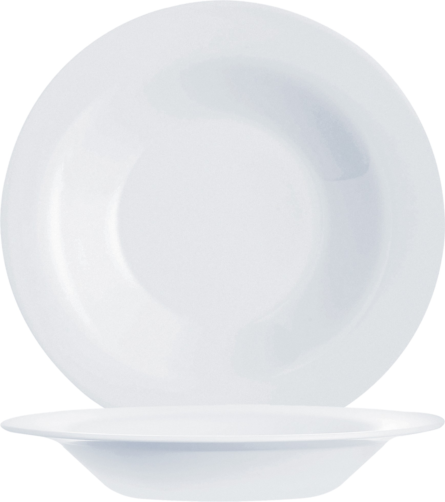 Arcoroc Intensity Whiute Teller tief 22cm, aus Opal, Mikrowellen- und Spülmaschinen geeignet