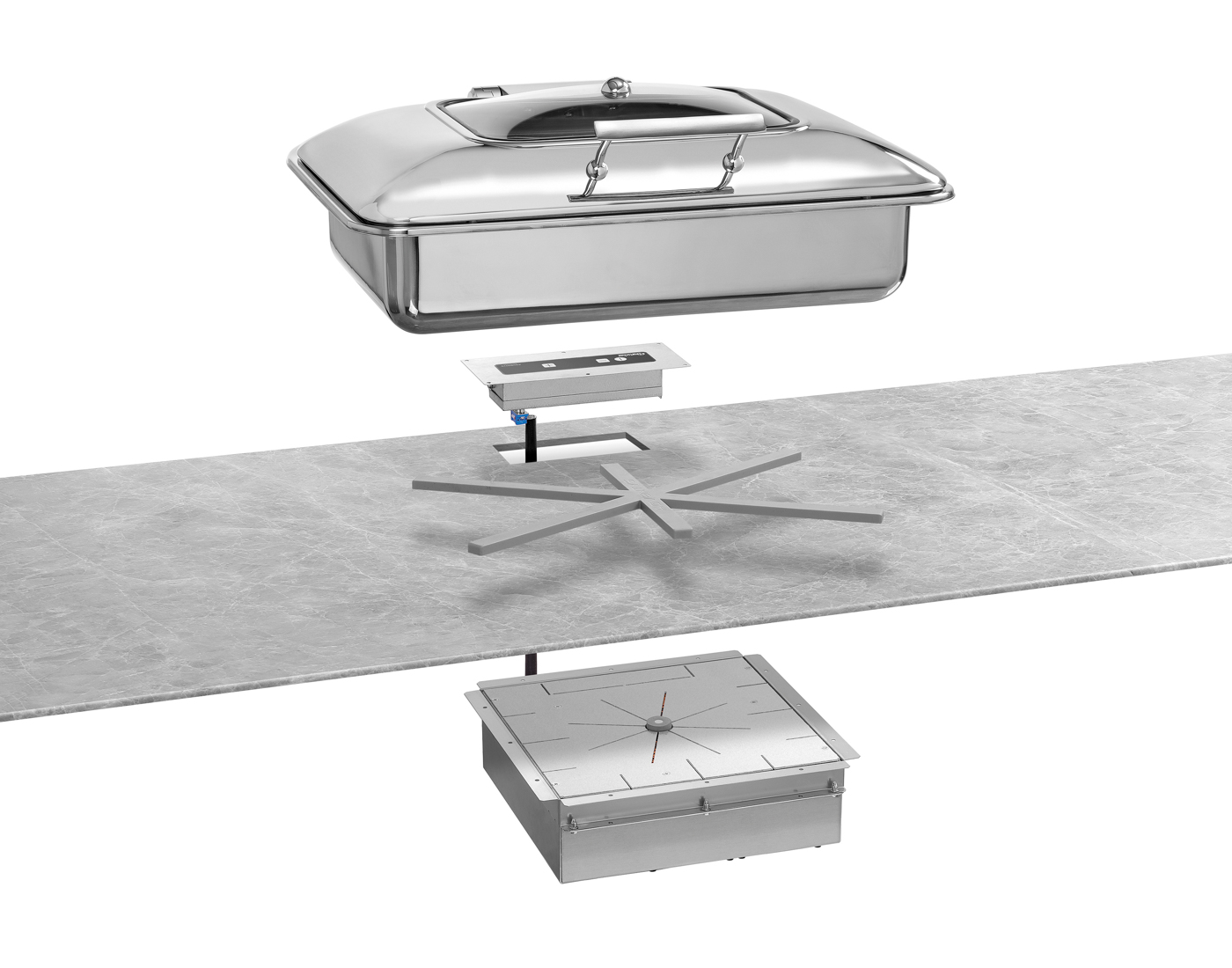 Bartscher Induktionswarmhaltesystem IWS650 |Überhitzungsschutz: Ja | Maße: 39 x 39 x 9,6 cm.Gewicht: 10 kg