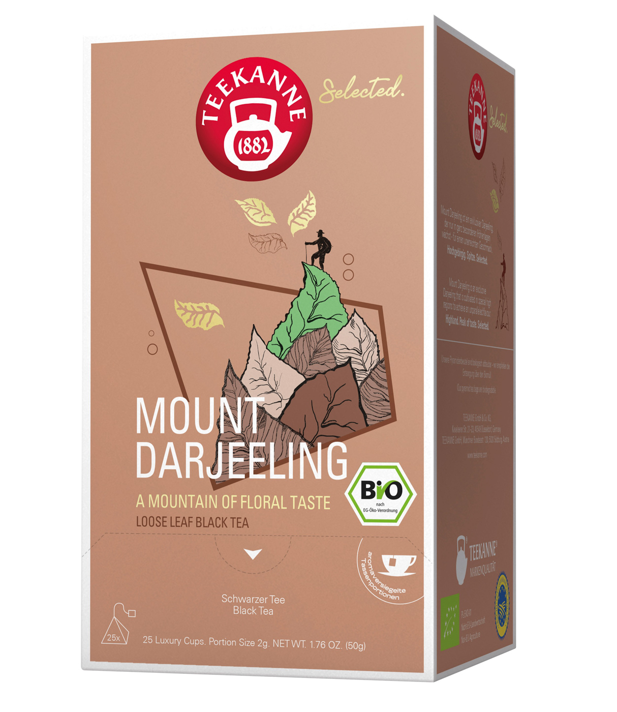 Teekanne Bio Luxury Cup Mount Darjeeling, Inhalt: 25 Beutel - Glasportion.