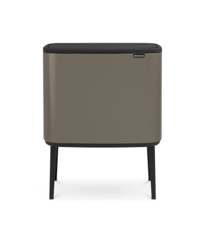 Bo Touch Bin Abfallbehälter 36 Liter, Brabantia - Design-Abfalleimer auf Beinen mit drei Inneneimern aus Kunststoff (3 x 11 Liter) zur