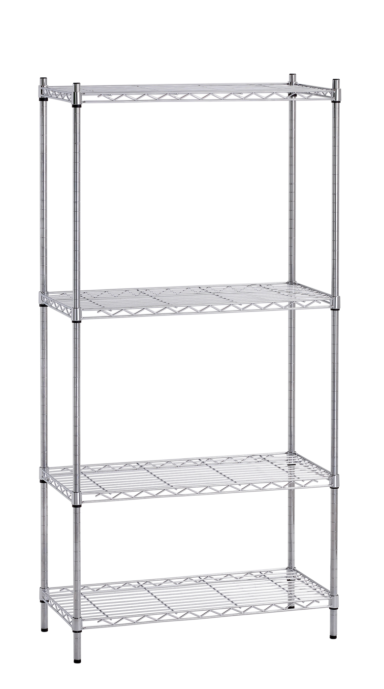 Bartscher Lager-Regal 4150 | Bausatz bestehendaus: 4 Regalböden ,4 Eckpfosten (Stecksystem) |Maße: 75 x 35 x 152,0 cm. Gewicht: