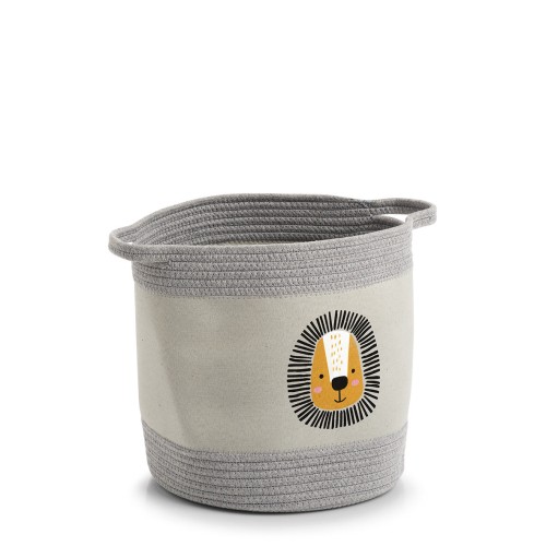 Aufbewahrungskorb "Löwe", Baumwolle/Polyester. Ø: 300 mm. Höhe: 300 mm.