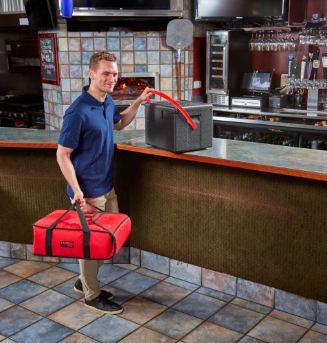 Cam GoBox Toplader EPP280 GN1/2-20cm mit rotem Gurt von Cambro