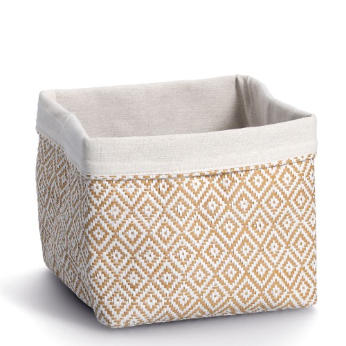 Aufbewahrungskorb "Mosaik", Baumwolle/Papier. Länge: 285 mm. Breite: 285 mm. Höhe: 280 mm
