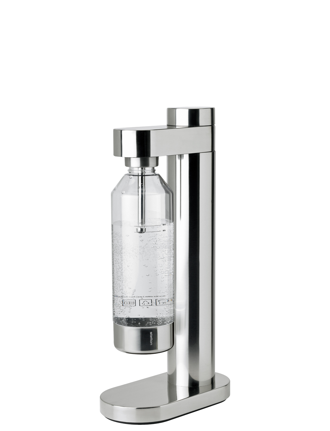 Brus Wassersprudler steel - Maße: 22 x 11,5 x 42 cm - von Stelton